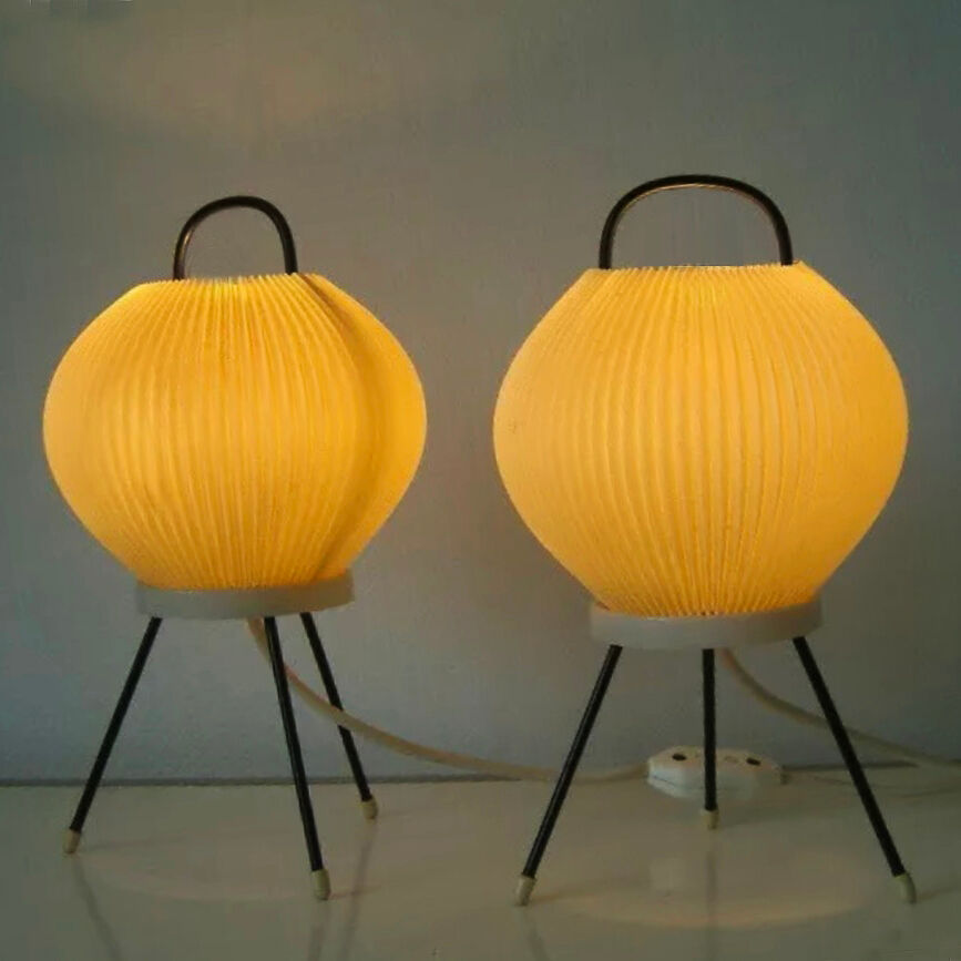 Pair of Rispal table lamps, 50s