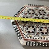 Vintage mother-of-pearl and wood jewelry box