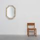 Venetian style octagonal mirror marked MGB, Planilux, Cristanola, Spain