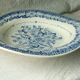 Plat en faience modele ondule de delft blauw hollande