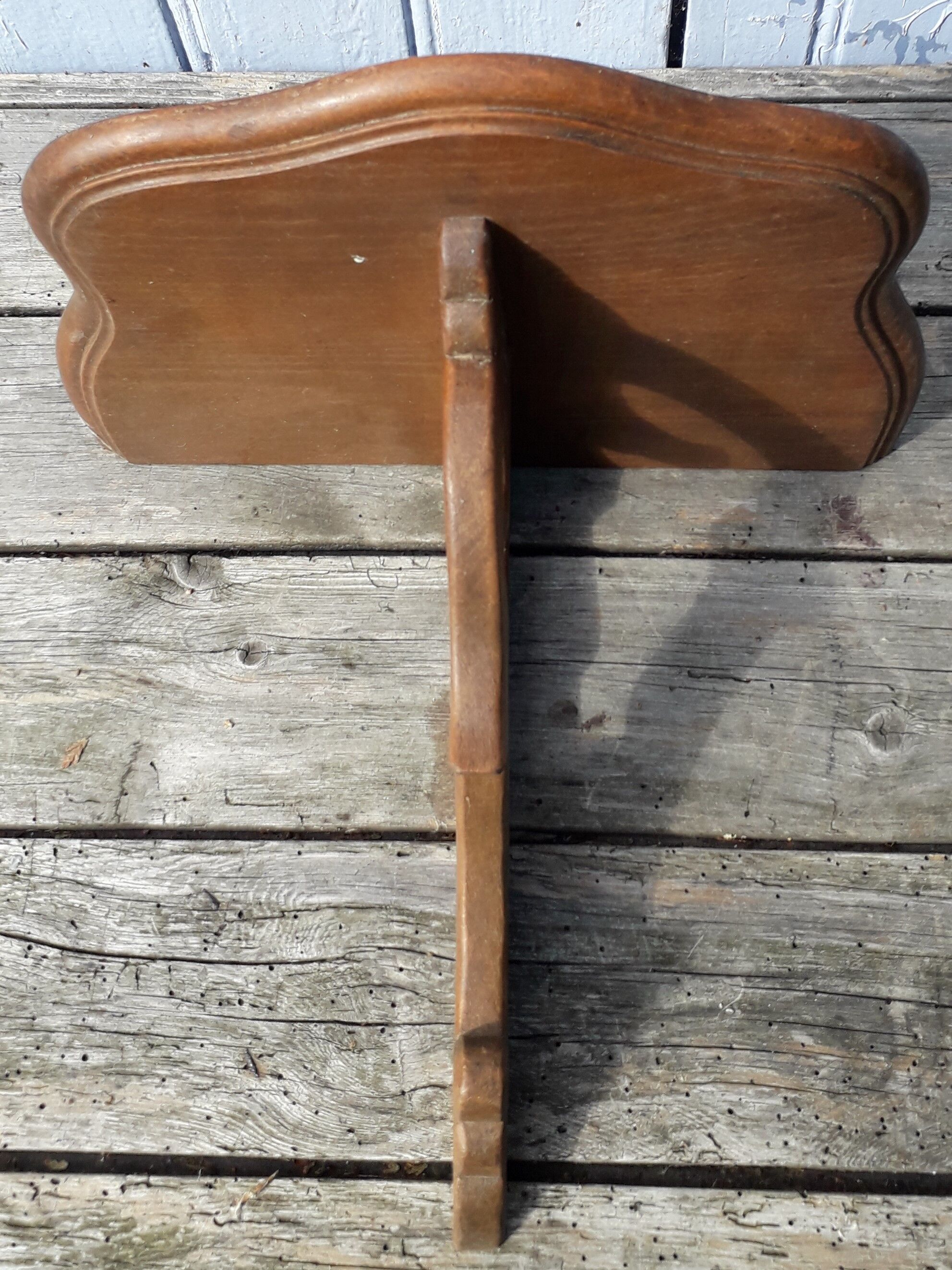 Carved wooden console shelf
