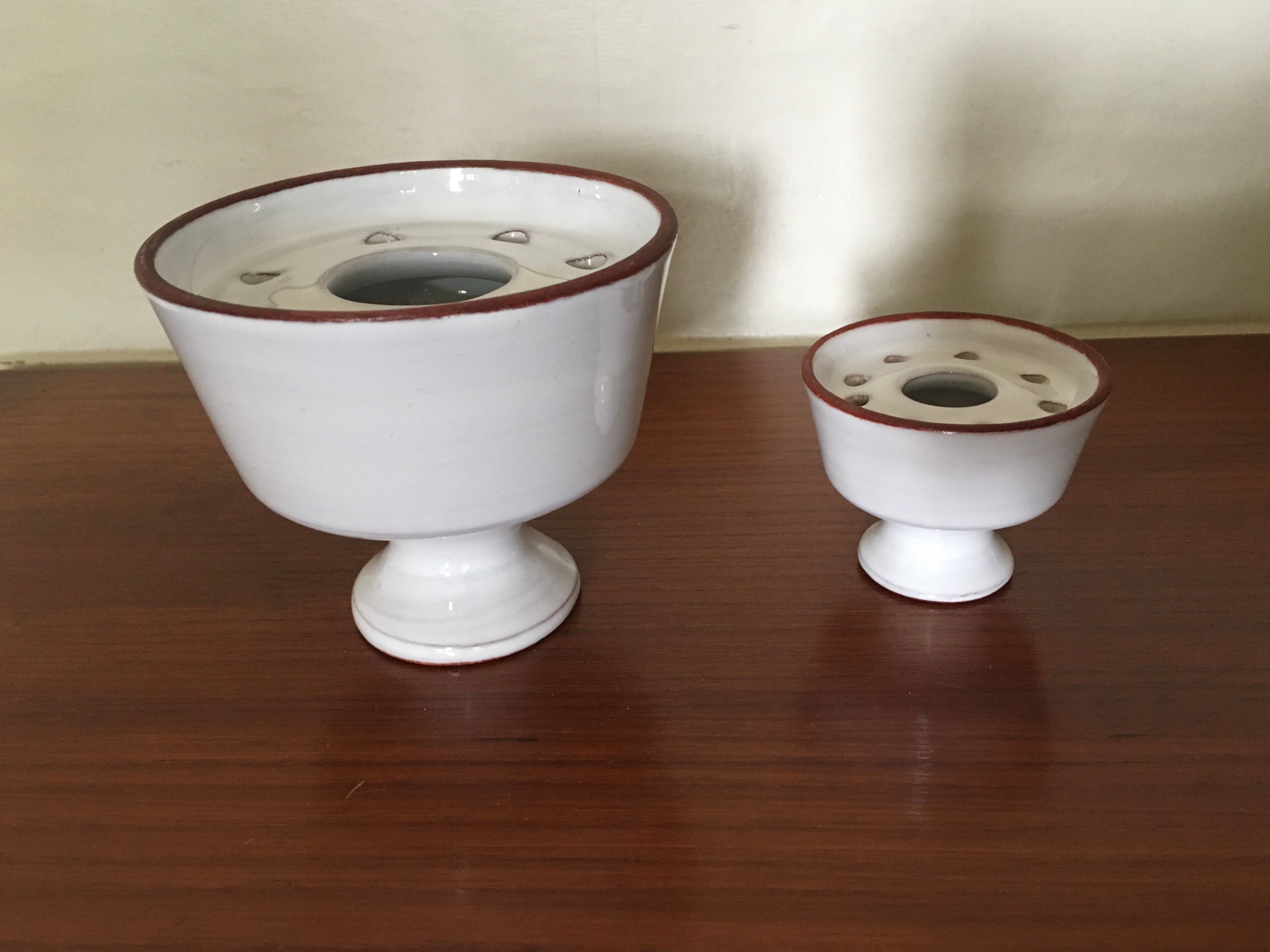 Vintage ceramic flower spades