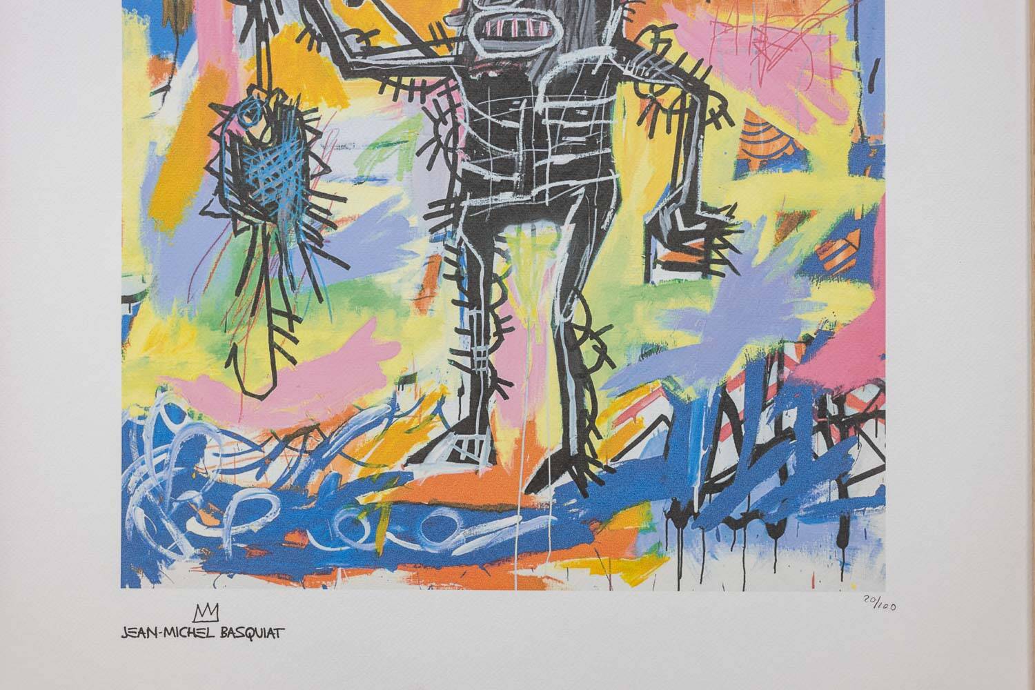 Jean-Michel Basquiat. Numbered color screenprint. 1990s.