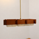 Scandinavian suspension design in teak and vintage perspex from the 1970s.
