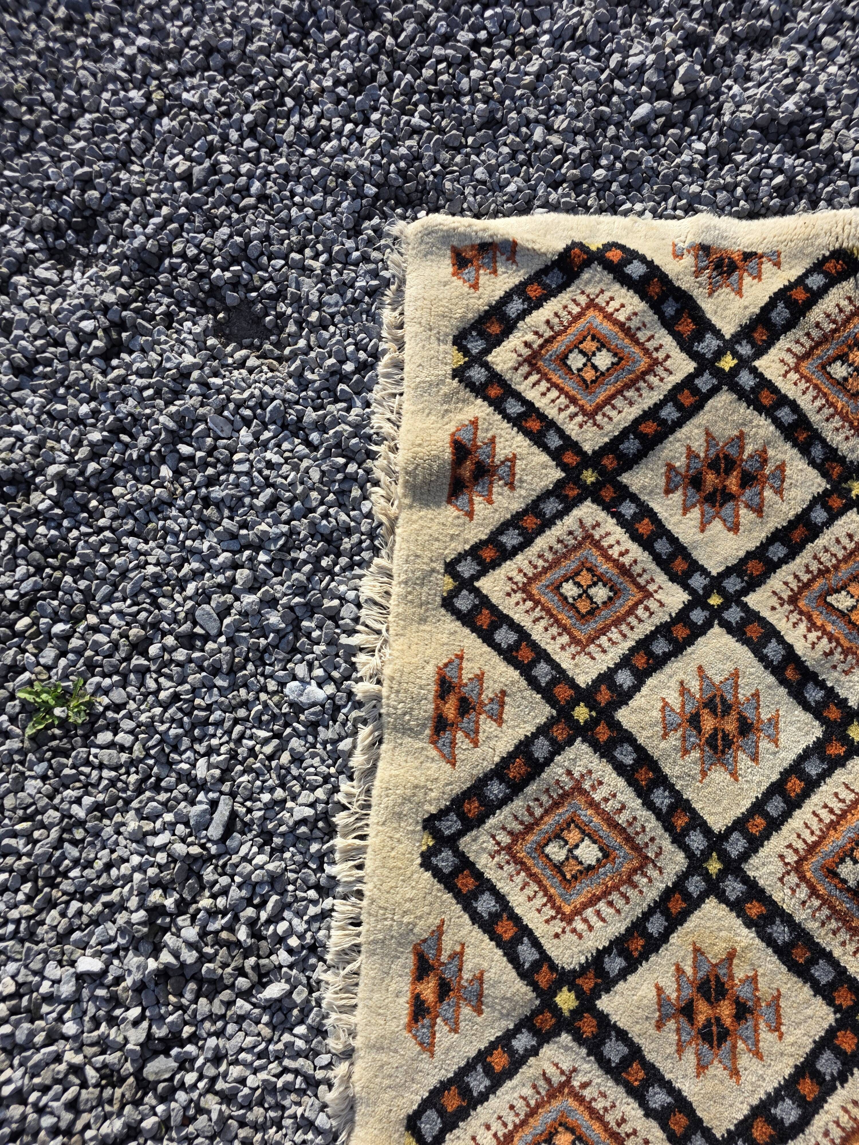 Tapis scandinave en laine des années 60/70