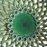 Pichon Uzès green ceramic empty-pocket braided cup
