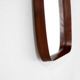 Vintage rectangular wooden mirror, Italy, 1960s.