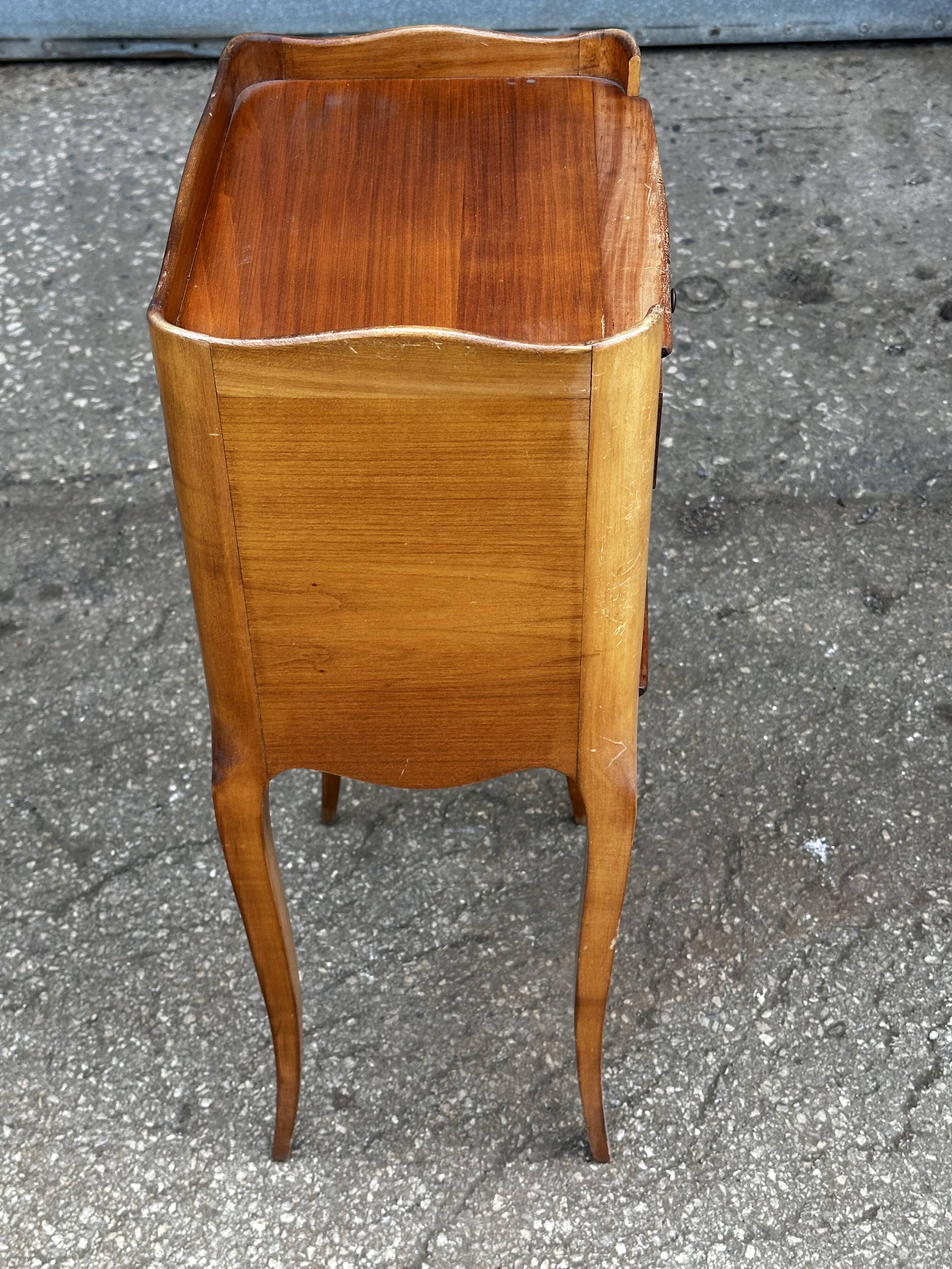 Pair of Louis XV style cherrywood bedside tables