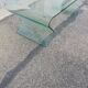 Table basse vintage verre galbé