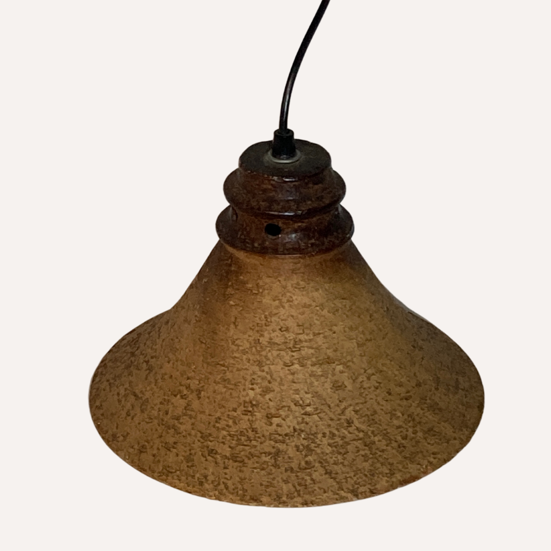 Set of 4 "cork" hanging lamps, 1960s
