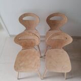Lot de 4 Chaises Bistrot Baumann 'Fourmi'