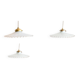 Set of 3 opaline lace pendants