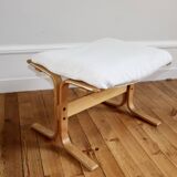 Vintage Scandinavian lounge chair and ottoman Relling model Siesta 1960