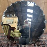 Art Deco round mirror