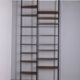 TERRA CIELO VINTAGE BOOKCASE FROM THE 1960S IN METAL AND WOOD, ITALIAN DESI