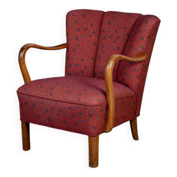 Fauteuil Style Art Déco attribué à Viggo Boesen, Danemark, 1950s