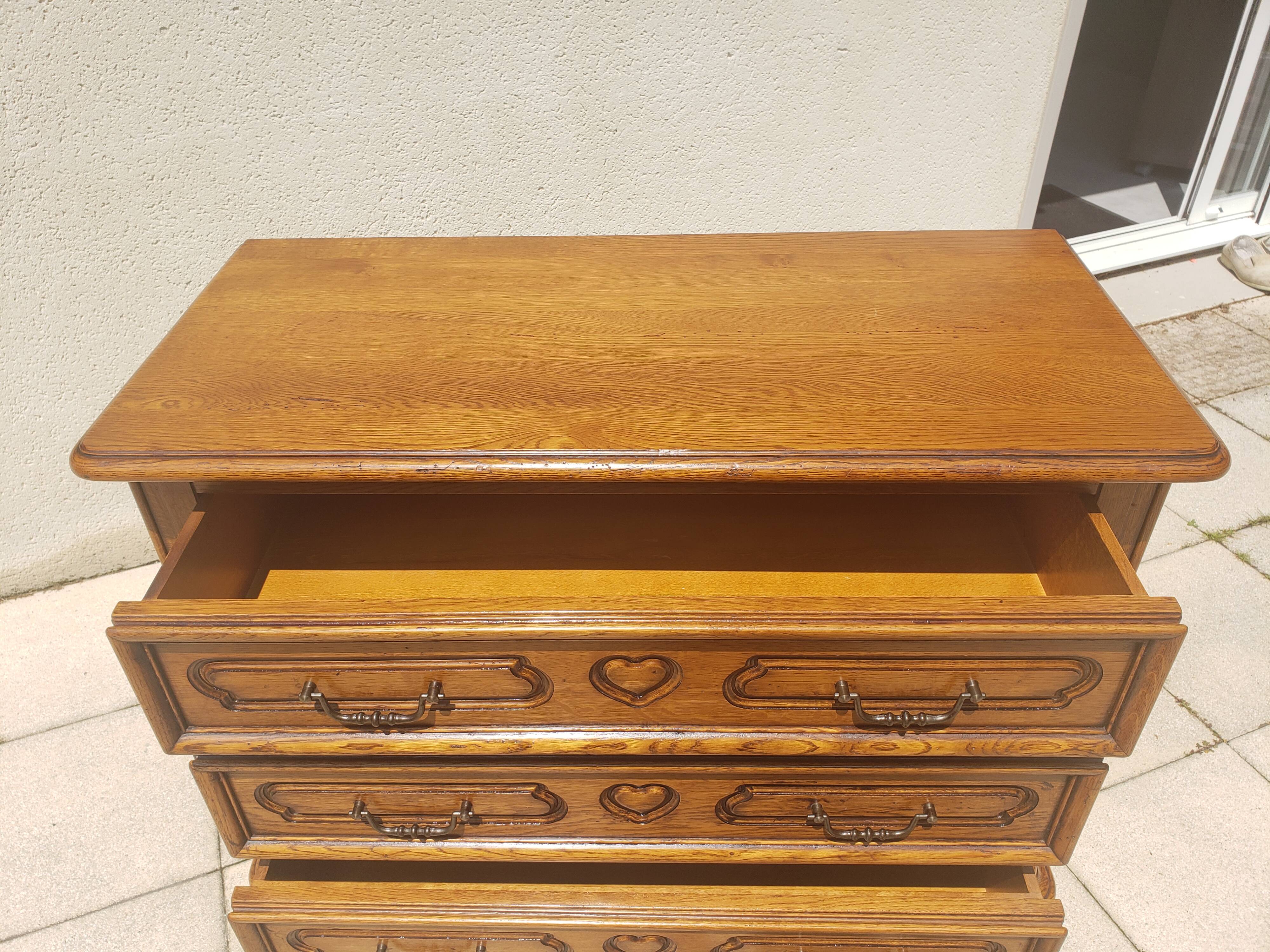 3-drawer chest of drawers in solid wood