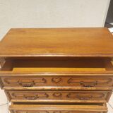 Commode 3 tiroirs en bois massif