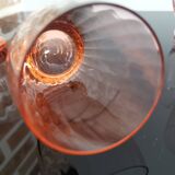 5 mismatched vintage pink glasses