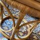 Vintage rattan pouf