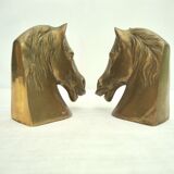 Brass horse bookends