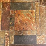 Vintage coffee table, slate in bronze and copper colours, 1960s/70s