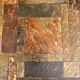 Vintage coffee table, slate in bronze and copper colours, 1960s/70s
