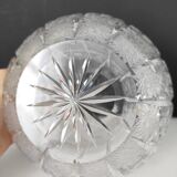 Cut crystal ball vase