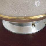 Ceiling light / Art Deco lamp in pink and gold with a glass shade - Silver Fitter