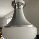 Stilux Milano opaline pendant light from the 70s