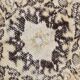 Vintage Turkish rug in beige and brown with floral medallion, 192 × 294 cm