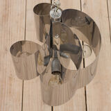 Chrome spiral pendant lamp