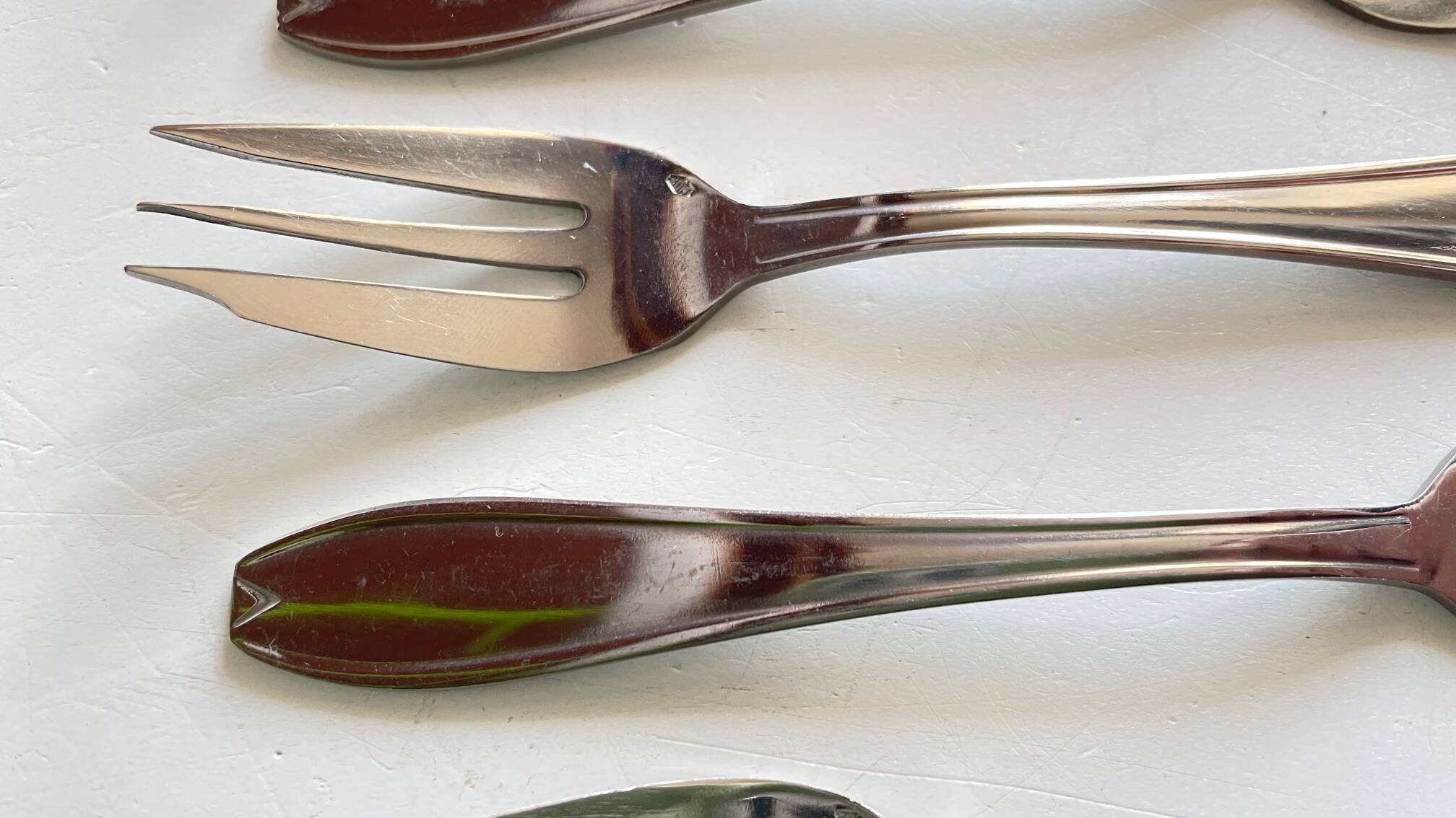 12 Fourchettes à DESSERT Inox Vintage