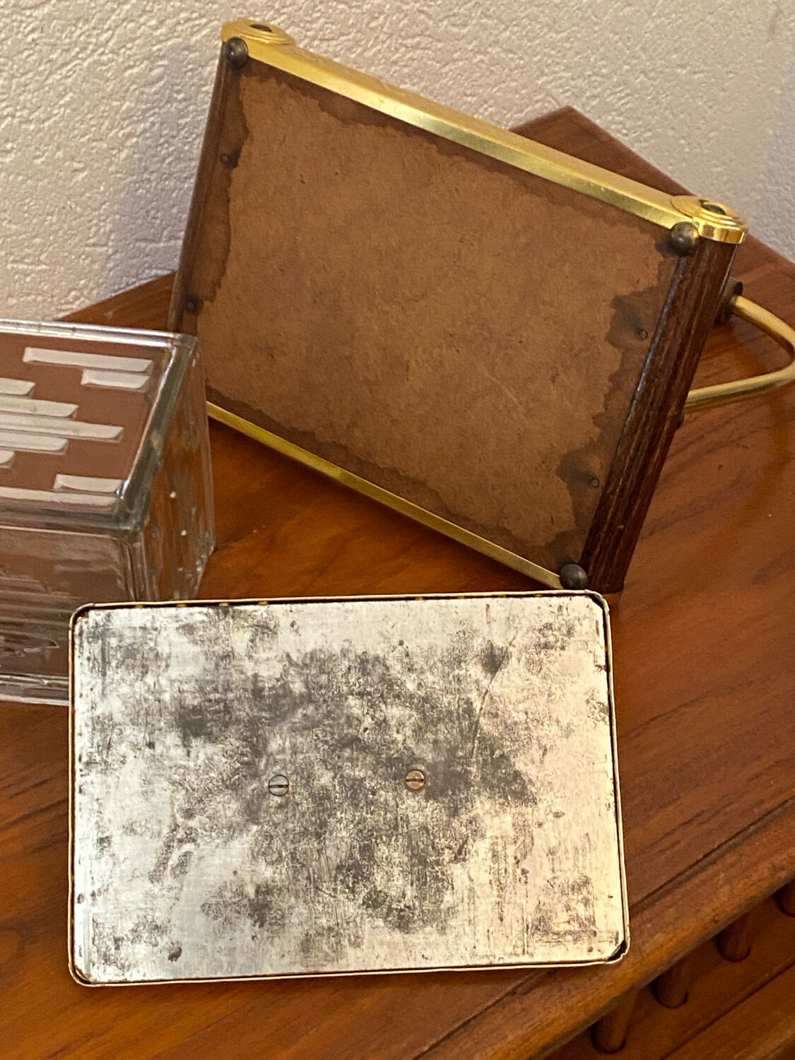 Art Deco biscuit box on a mirrored tray