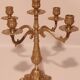 Pair of 5-burner bronze candlesticks