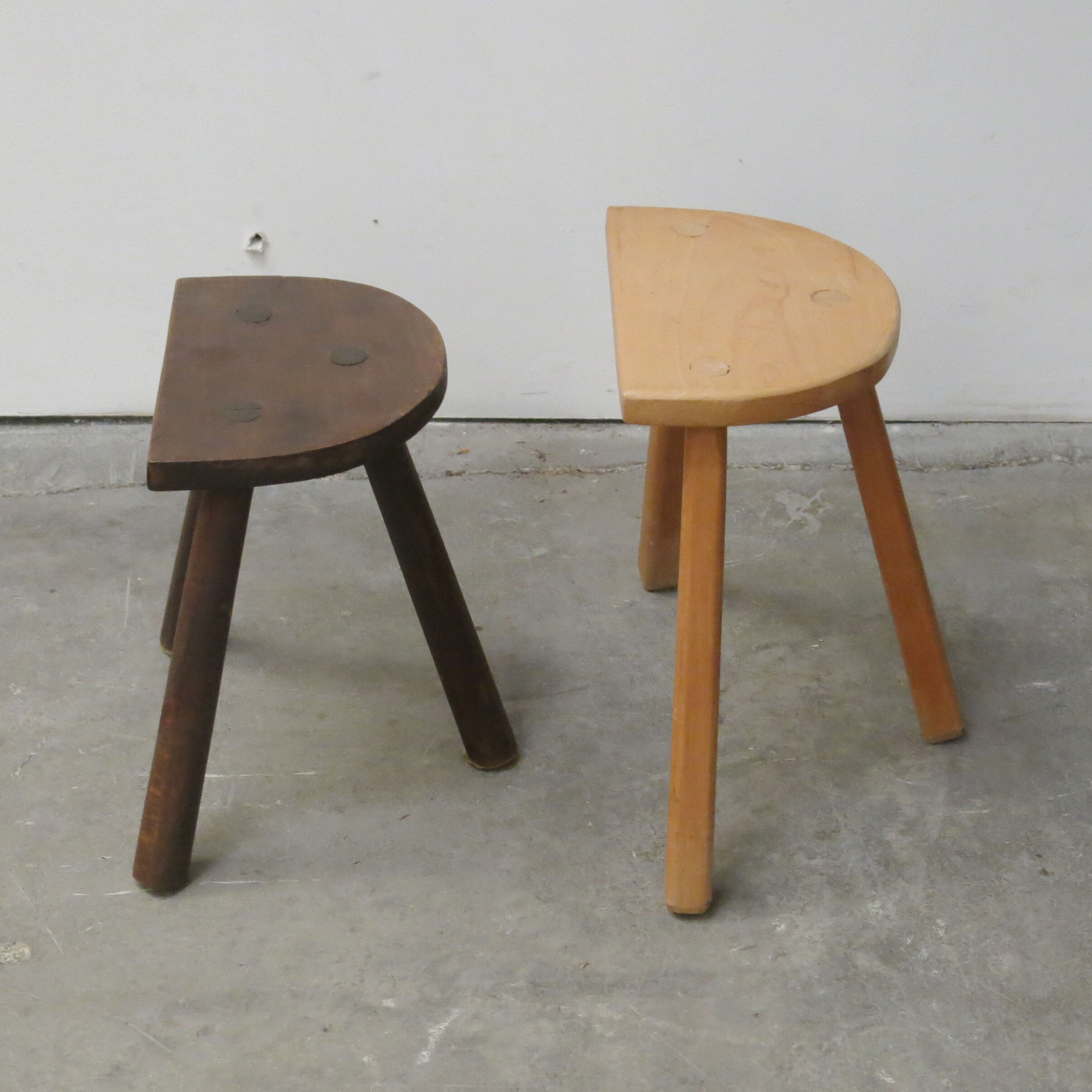 Duo of tripod stools