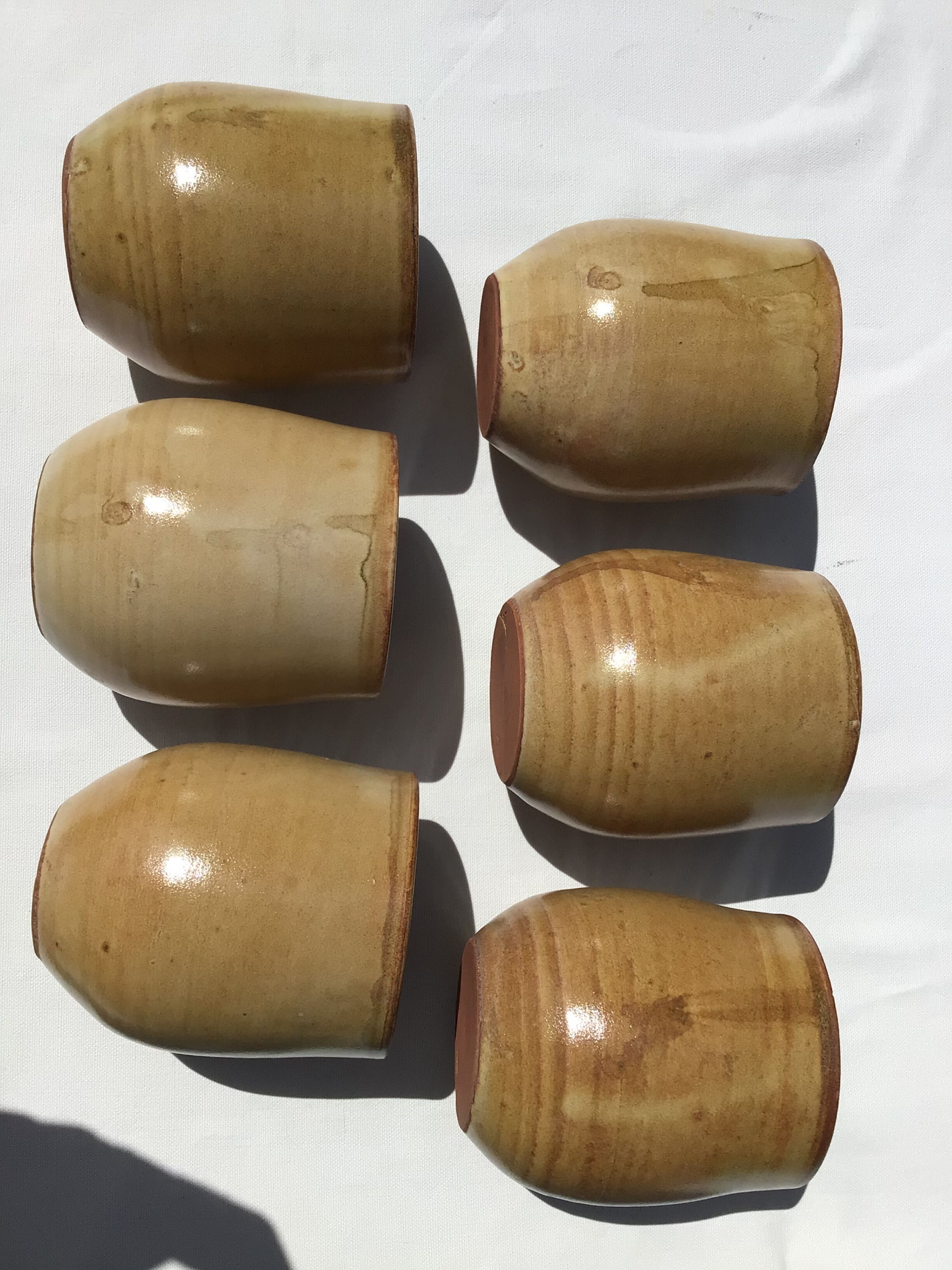 6 cups cups terracotta artisanal beige