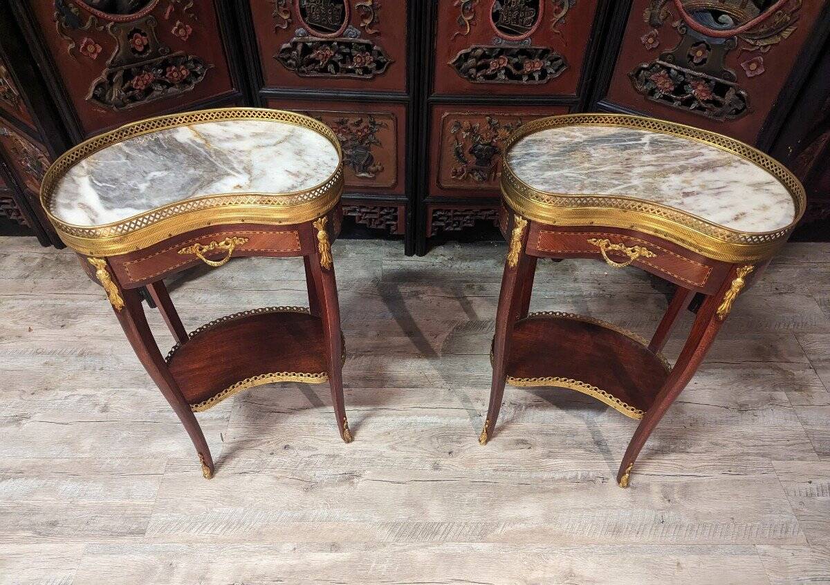 Pair of bedside tables Louis XV style