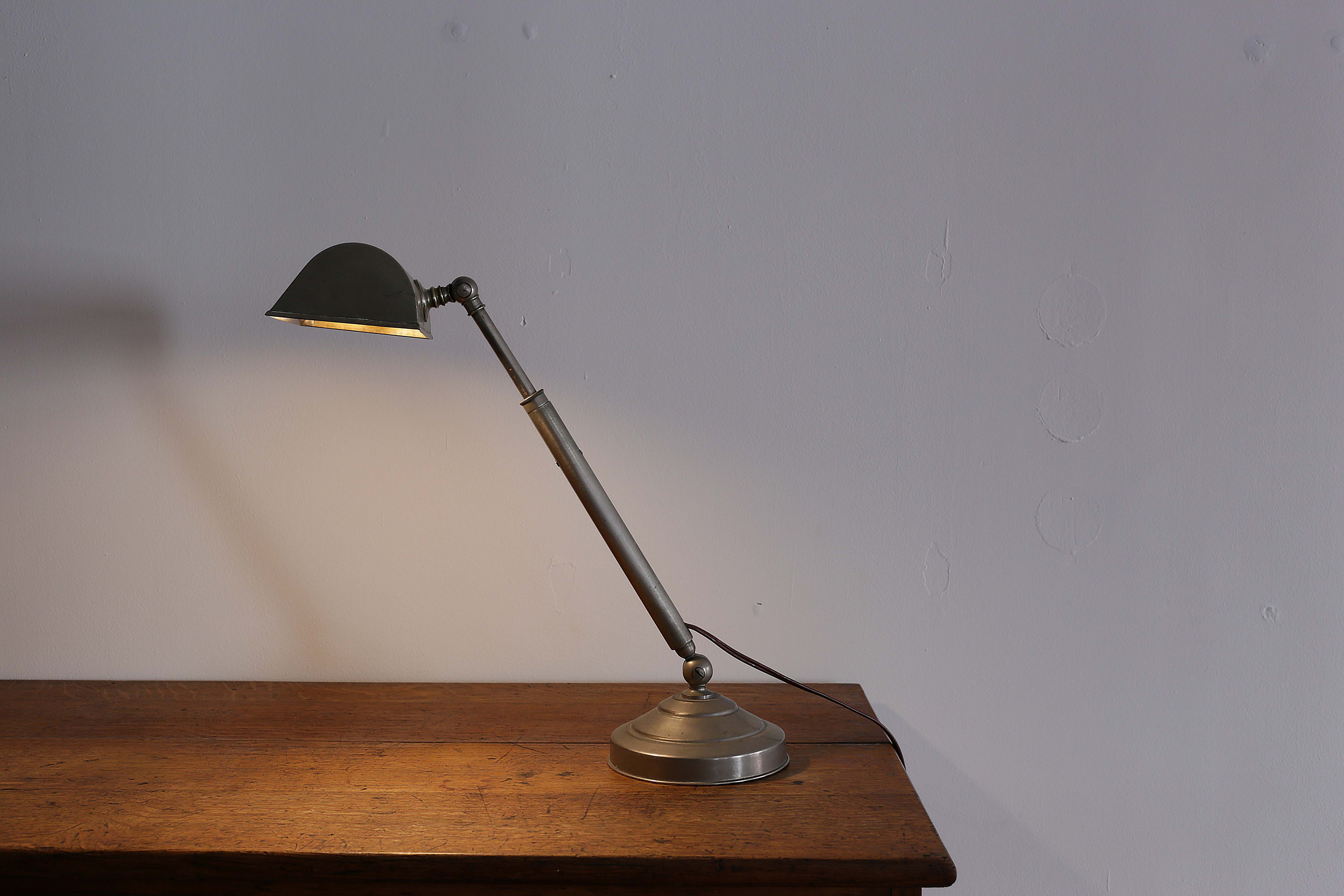 Art Deco metal table lamp 1930