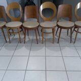 Suite of 6 chairs Baumann model Mondor and Seagull 1960