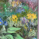 Flower garden and stream, signed
