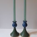 Pair of ceramic candlesticks