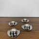 Set of 4 stainless steel egg cups Mark Tischfein, Germany, 1970