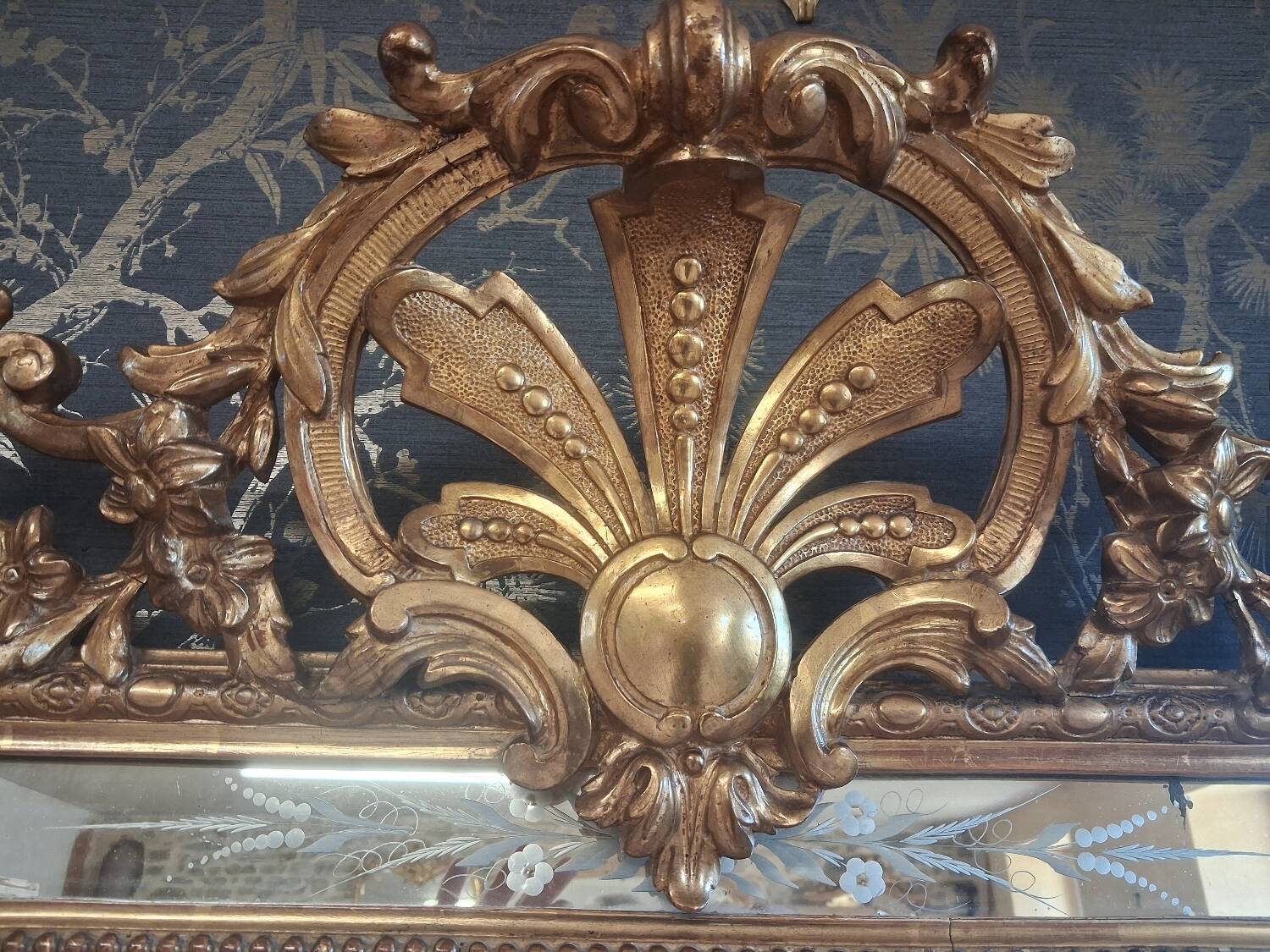 19th century Parecloses mirror 167 x 99