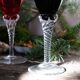 Ensemble de deux verres à vin soufflés bouche verre de  Murano