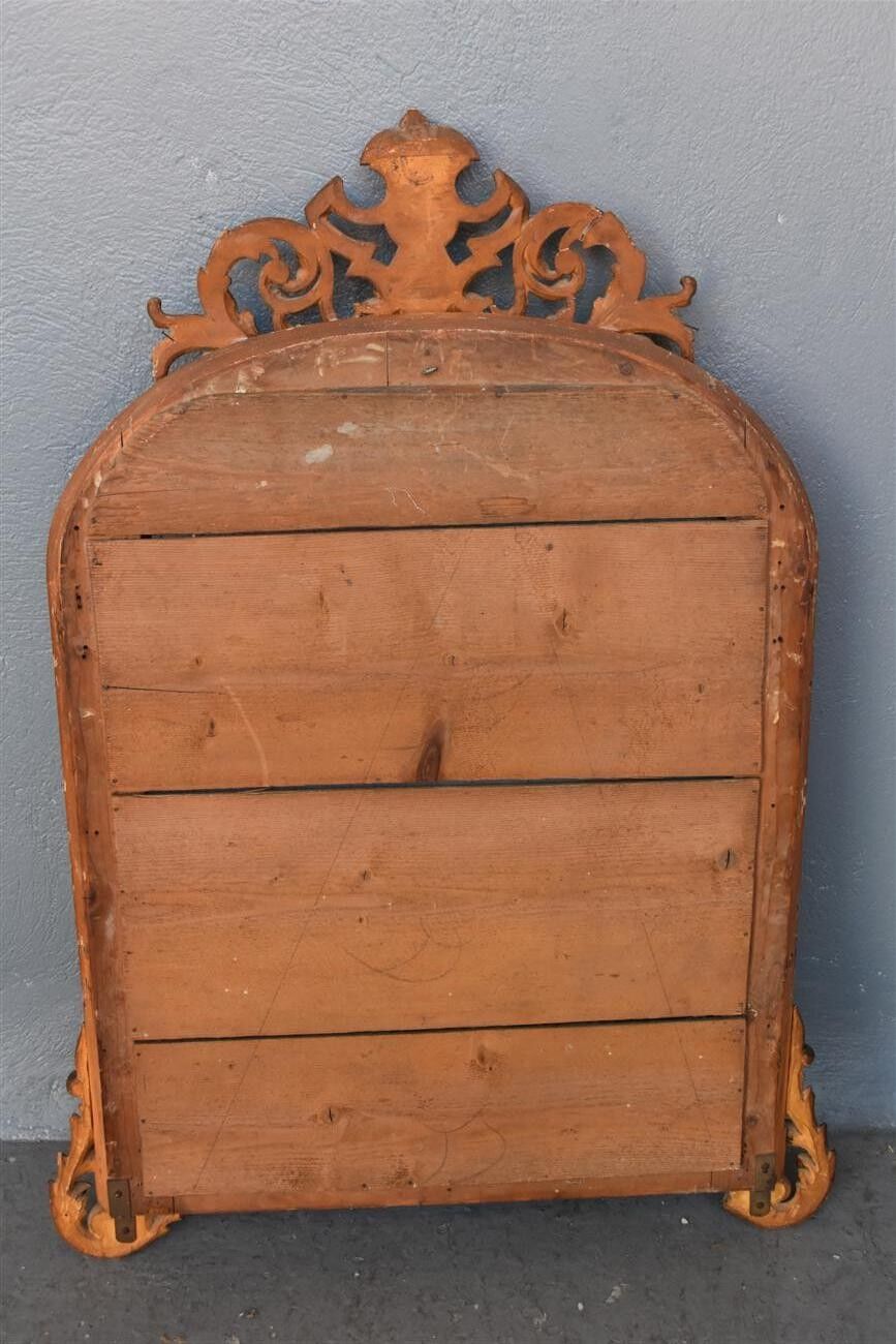 Mirror in wood and gilded stucco and polychrome Napoleon III 95x130cm