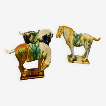 Set of 3 ceramic horses