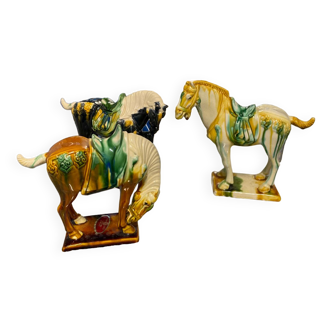 Set of 3 ceramic horses