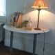 Console demi-lune ancienne peinte