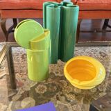 Space age green ceramic vase, Pietro Arosio, Parravicini Italy ca. 1960